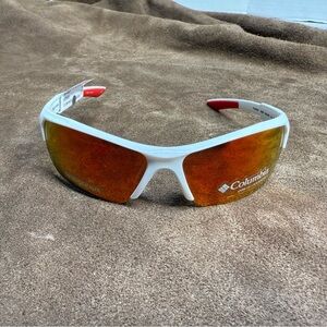 Columbia Wingard Men’s Sunglasses Polarized White Frames Red/Orange Lenses